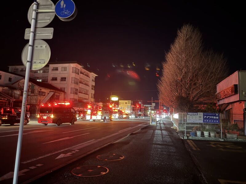 Image for the Tweet beginning: 事故NOW。
皆さま運転気をつけて🚗
#一番町 